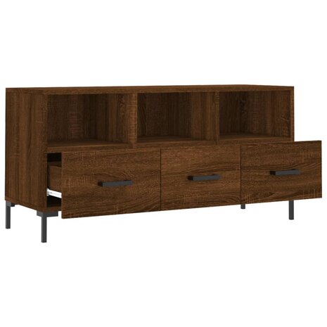 Tv-meubel 102x36x50 cm bewerkt hout bruin eikenkleur 6