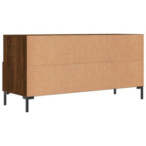 Tv-meubel 102x36x50 cm bewerkt hout bruin eikenkleur 8