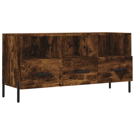 Tv-meubel 102x36x50 cm bewerkt hout gerookt eikenkleurig 2