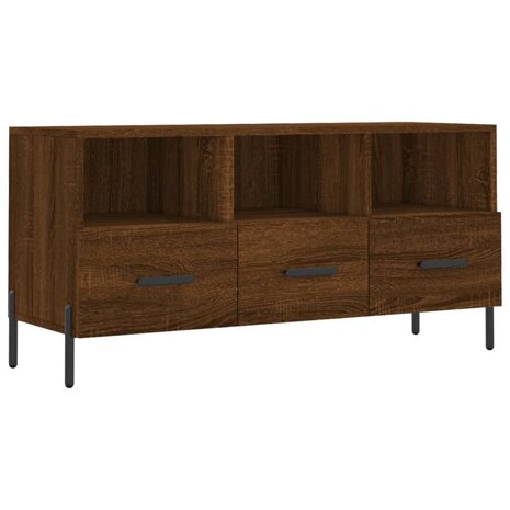 Tv-meubel 102x36x50 cm bewerkt hout bruin eikenkleur 2