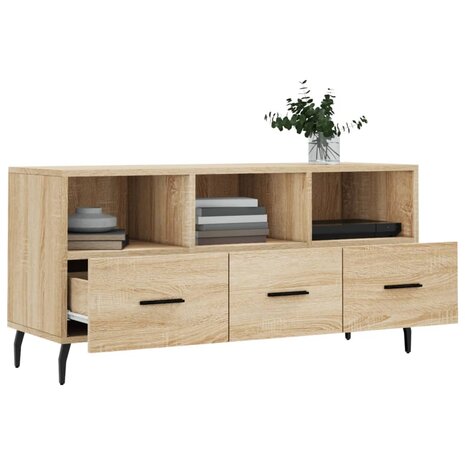 Tv-meubel 102x36x50 cm bewerkt hout sonoma eikenkleurig 4