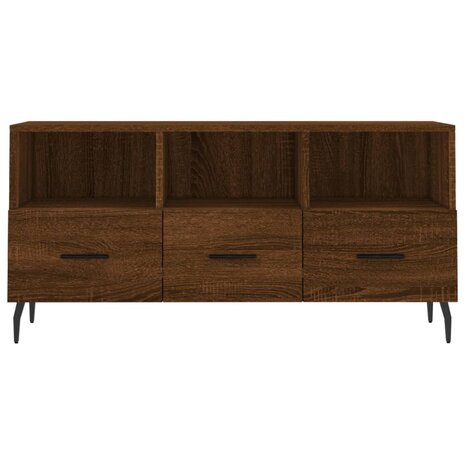 Tv-meubel 102x36x50 cm bewerkt hout bruin eikenkleur 5