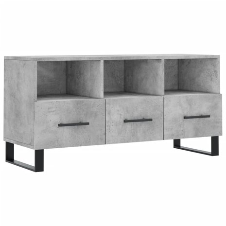 Tv-meubel 102x36x50 cm bewerkt hout betongrijs 2