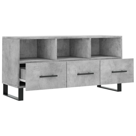 Tv-meubel 102x36x50 cm bewerkt hout betongrijs 6