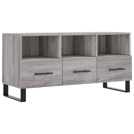 Tv-meubel 102x36x50 cm bewerkt hout grijs sonoma eikenkleurig 2