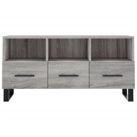 Tv-meubel 102x36x50 cm bewerkt hout grijs sonoma eikenkleurig 5