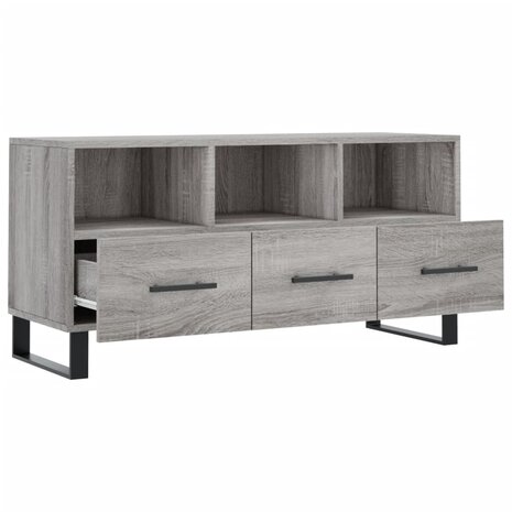 Tv-meubel 102x36x50 cm bewerkt hout grijs sonoma eikenkleurig 6