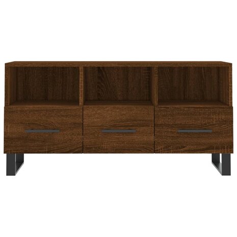 Tv-meubel 102x36x50 cm bewerkt hout bruin eikenkleur 5