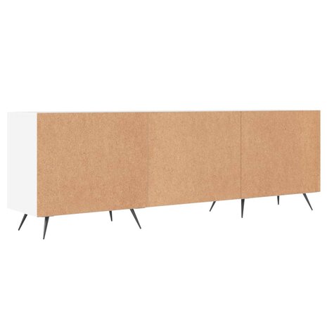 Tv-meubel 150x30x50 cm bewerkt hout wit 8