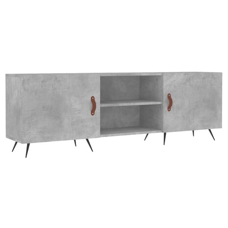 Tv-meubel 150x30x50 cm bewerkt hout betongrijs 2