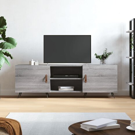 Tv-meubel 150x30x50 cm bewerkt hout grijs sonoma eikenkleurig 1