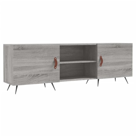 Tv-meubel 150x30x50 cm bewerkt hout grijs sonoma eikenkleurig 2