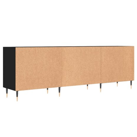 Tv-meubel 150x30x50 cm bewerkt hout zwart 8