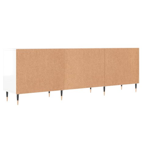 Tv-meubel 150x30x50 cm bewerkt hout hoogglans wit 8