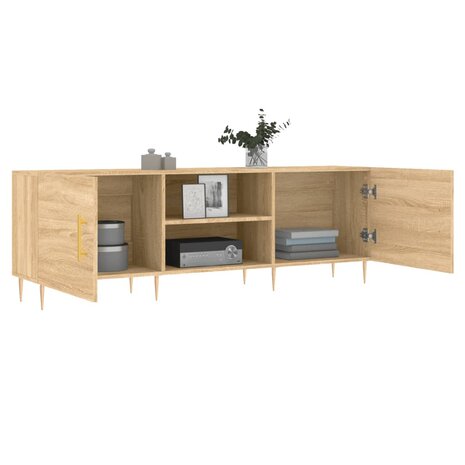 Tv-meubel 150x30x50 cm bewerkt hout sonoma eikenkleurig 4