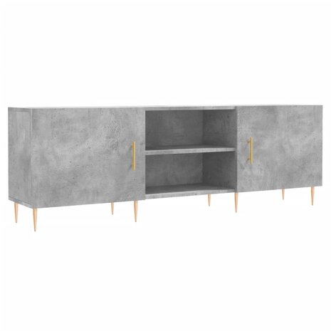 Tv-meubel 150x30x50 cm bewerkt hout betongrijs 2