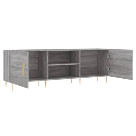 Tv-meubel 150x30x50 cm bewerkt hout grijs sonoma eikenkleurig 6