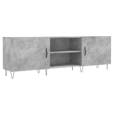 Tv-meubel 150x30x50 cm bewerkt hout betongrijs 2