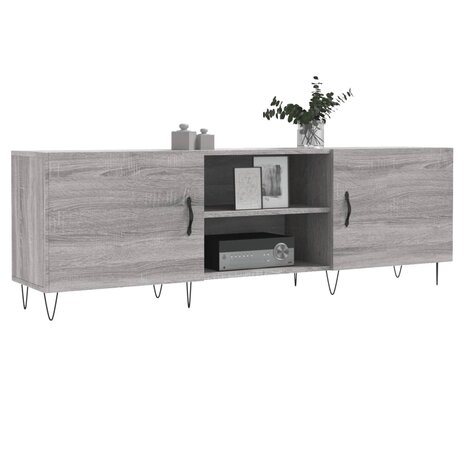 Tv-meubel 150x30x50 cm bewerkt hout grijs sonoma eikenkleurig 3