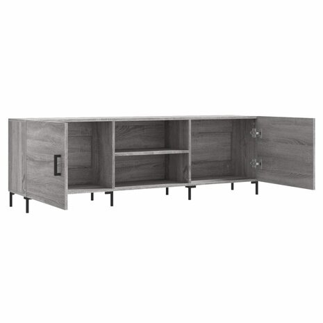 Tv-meubel 150x30x50 cm bewerkt hout grijs sonoma eikenkleurig 6