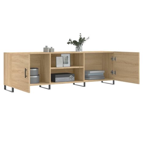 Tv-meubel 150x30x50 cm bewerkt hout sonoma eikenkleurig 4