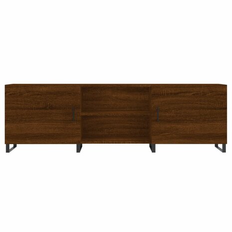 Tv-meubel 150x30x50 cm bewerkt hout bruin eikenkleur 5