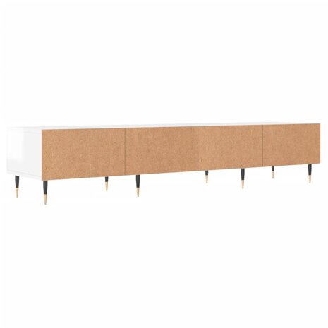 Tv-meubel 150x36x30 cm bewerkt hout hoogglans wit 8