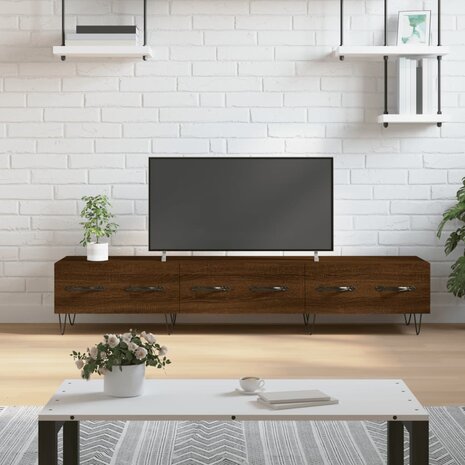 Tv-meubel 150x36x30 cm bewerkt hout bruin eikenkleur 1