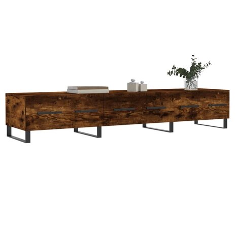 Tv-meubel 150x36x30 cm bewerkt hout gerookt eikenkleurig 3