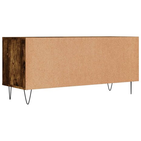 Tv-meubel 100x34,5x44,5 cm bewerkt hout gerookt eikenkleurig 8