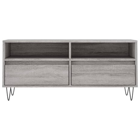 Tv-meubel 100x34,5x44,5 cm bewerkt hout grijs sonoma eikenkleur 5