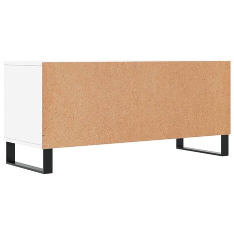 Tv-meubel 100x34,5x44,5 cm bewerkt hout wit 8