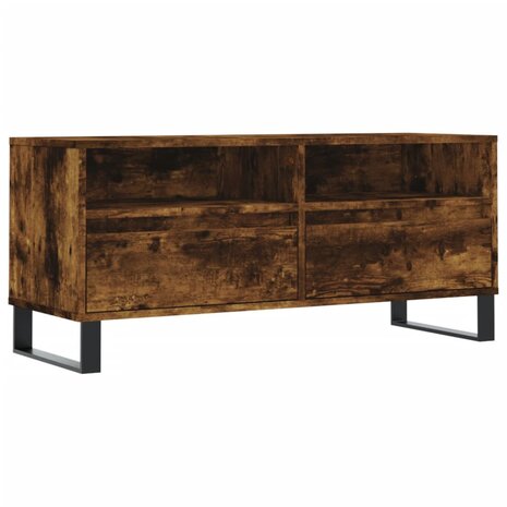 Tv-meubel 100x34,5x44,5 cm bewerkt hout gerookt eikenkleurig 2