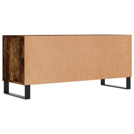 Tv-meubel 100x34,5x44,5 cm bewerkt hout gerookt eikenkleurig 8