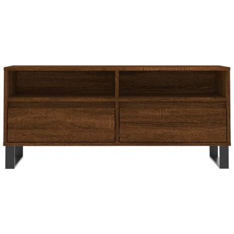 Tv-meubel 100x34,5x44,5 cm bewerkt hout bruin eikenkleur 5