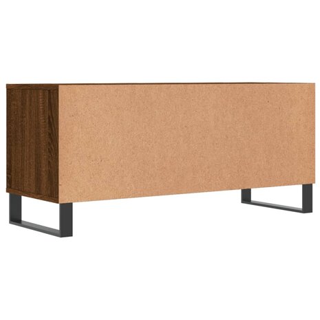 Tv-meubel 100x34,5x44,5 cm bewerkt hout bruin eikenkleur 8