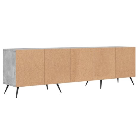 Tv-meubel 150x30x44,5 cm bewerkt hout betongrijs 8