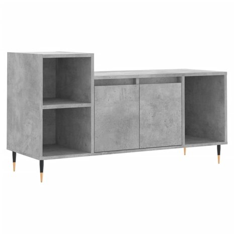 Tv-meubel 100x35x55 cm bewerkt hout betongrijs 2