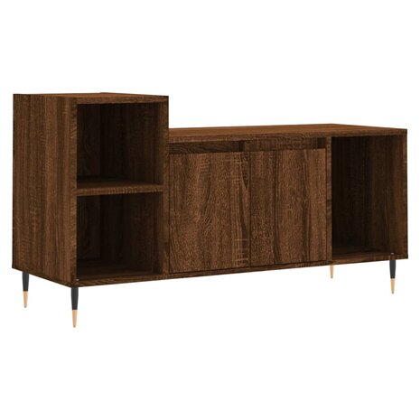 Tv-meubel 100x35x55 cm bewerkt hout bruin eikenkleur 2