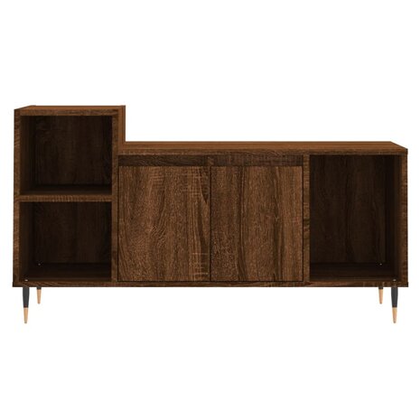 Tv-meubel 100x35x55 cm bewerkt hout bruin eikenkleur 5