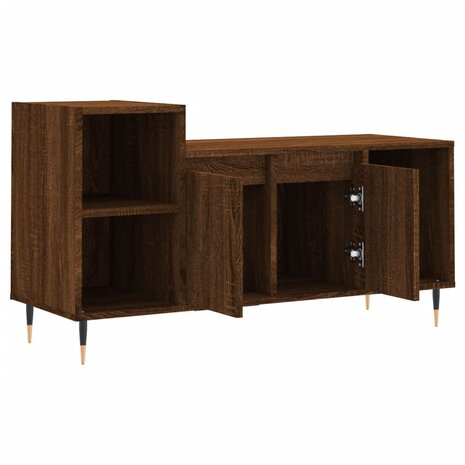 Tv-meubel 100x35x55 cm bewerkt hout bruin eikenkleur 6