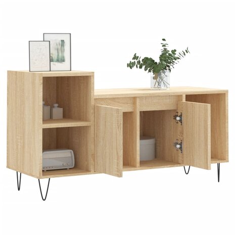 Tv-meubel 100x35x55 cm bewerkt hout sonoma eikenkleurig 4