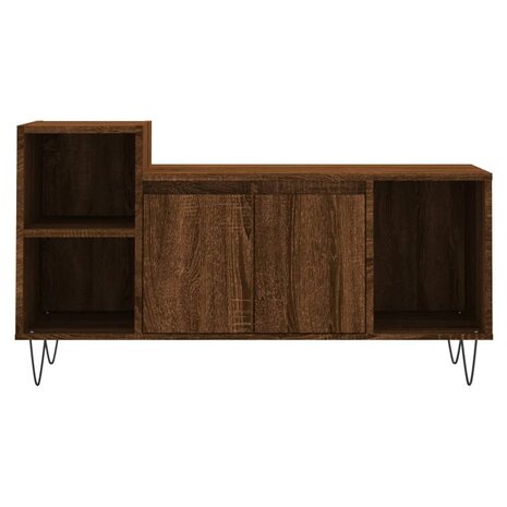 Tv-meubel 100x35x55 cm bewerkt hout bruin eikenkleur 5