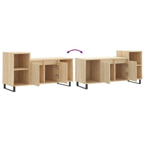 Tv-meubel 100x35x55 cm bewerkt hout sonoma eikenkleurig 9