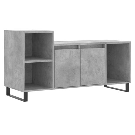 Tv-meubel 100x35x55 cm bewerkt hout betongrijs 2