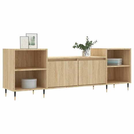 Tv-meubel 160x35x55 cm bewerkt hout sonoma eikenkleurig 3