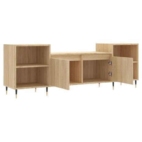 Tv-meubel 160x35x55 cm bewerkt hout sonoma eikenkleurig 6