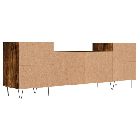 Tv-meubel 160x35x55 cm bewerkt hout gerookt eikenkleurig 8