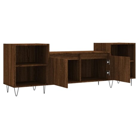 Tv-meubel 160x35x55 cm bewerkt hout bruin eikenkleur 6