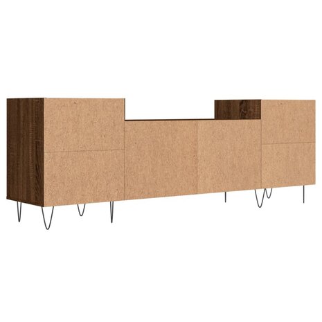 Tv-meubel 160x35x55 cm bewerkt hout bruin eikenkleur 8